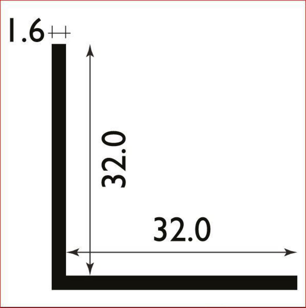 32x32x1.6mm x 2440mm White PVC Angle ER125W3 image 0